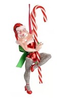 Gift Company HäNger Santa Mit Zuckerstange, Mehrfarbig, 6,5X17,5X4Cm