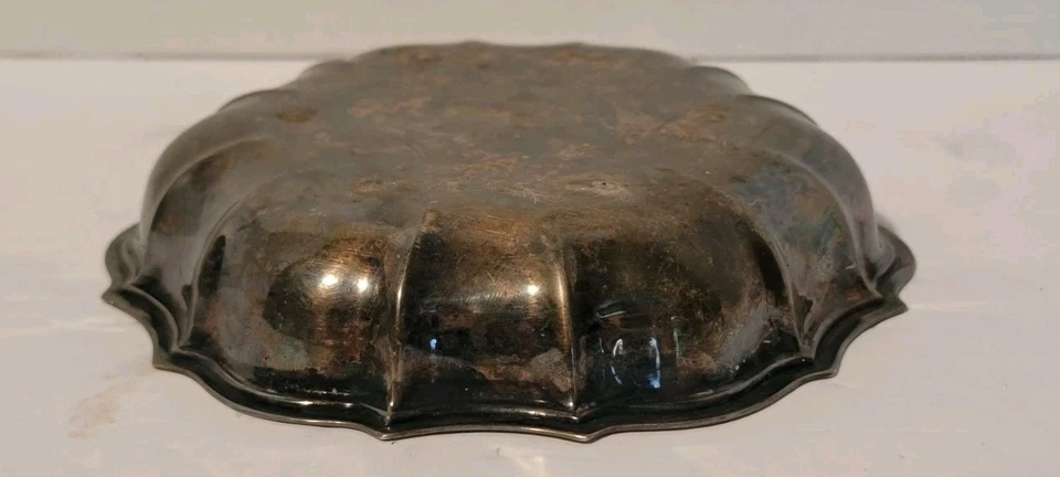 Bandeja de plata de Chippendale #692 International Silver Company caramelo, jabonera Foto 4 de 4