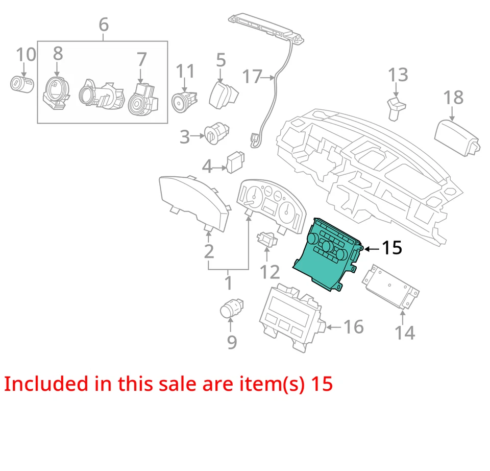 Lincoln MKS 2010-2011 calefacción aire acondicionado control de temperatura OEM G0M7H Foto 3 de 4