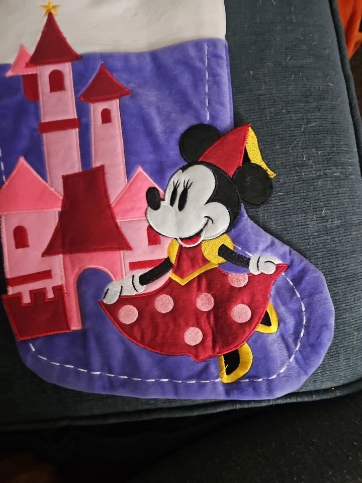 Auténticas medias de Navidad de vacaciones de la princesa Minnie Mouse de los parques de Disney! Foto 3 de 4