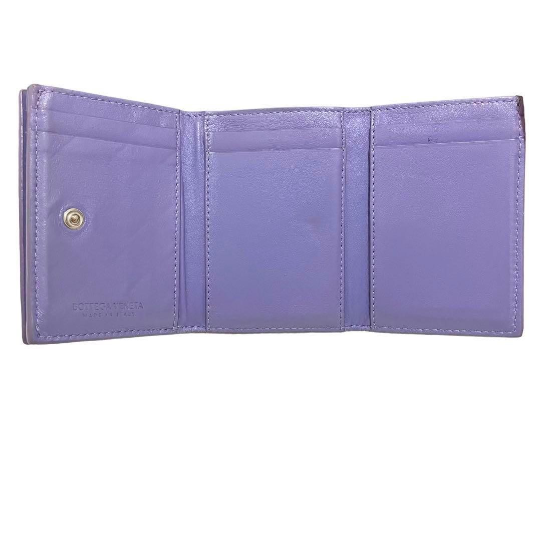 Bottega Veneta Purple Leather Tri-Fold Wallet Unisex Card Coin Purse Japan thumbnail 11