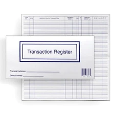 5 Checkbook Transaction Registers 2025 2026 2027 Calendar Check Book Register