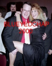 JIM CORNETTE & BRITTANY BROWN  GIRL WRESTLER  8 X10 WRESTLING PHOTO NWA WWF