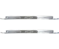 1967 68 69 70 71 72 Chevy PU Truck Door Sill Scuff Plates w/Bow-Tie Stainless