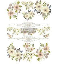 NEW Painted Florals - Redesign With Prima Decor Transfer Rub On Furniture Decal