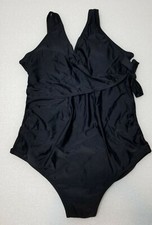 Women  s Black One Piece Swim Suit Size XL