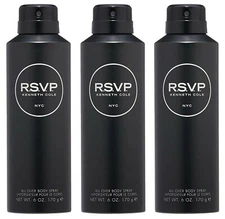 **PACK OF 3** Kenneth Cole RSVP for Men ALL OVER BODY SPRAY 6.0 oz NEW FREE SHIP