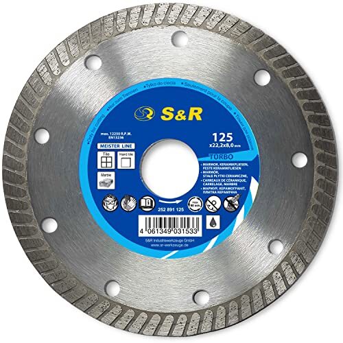 Disque Diamant Turbo - DIAMWOOD - TURBOCUT - 125 Mm - Alésage 22,23 Mm - Épaisseur 2,0 Mm - Bricolage