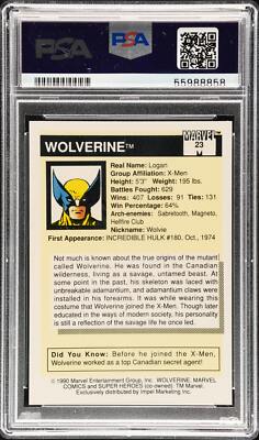 PSA10 1990 Marvel Wolverine ウルヴァリン X-Men 1990 Marvel Universe Wolverine #23 PSA 10 | eBay