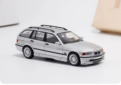 miniailo88 Mortal 1/64 Scale BMW E36 ALPINA B8 Silver Diecast car Model Toy