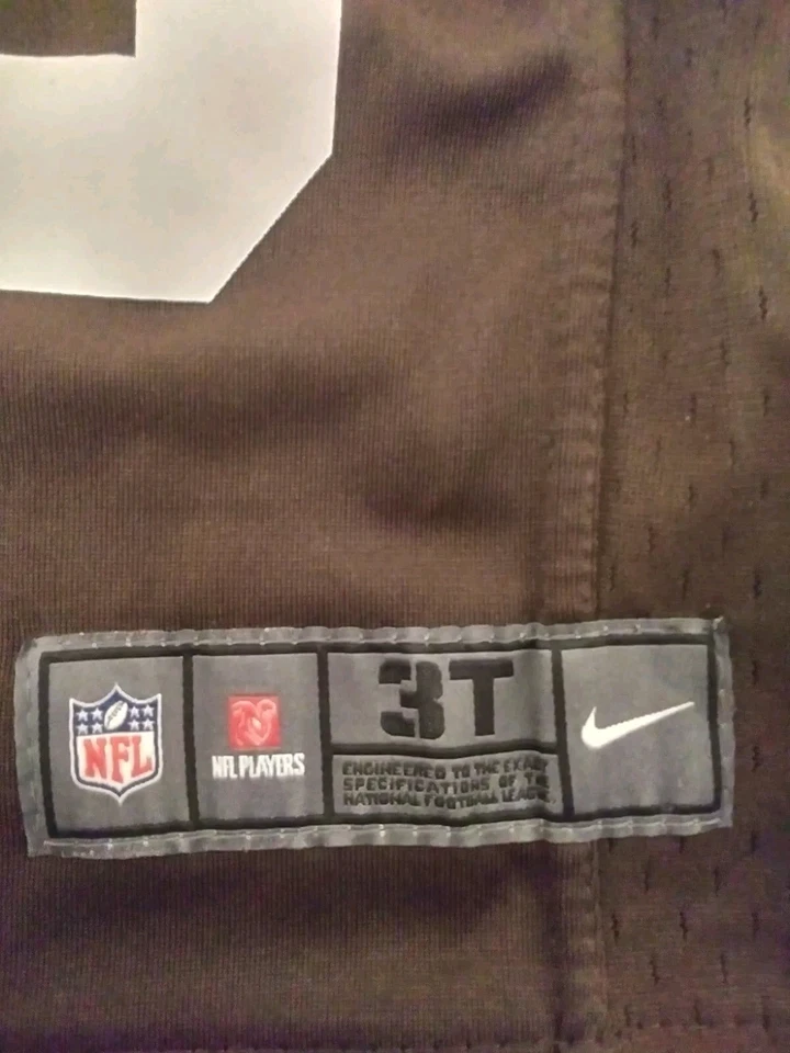 Camiseta deportiva para niños pequeños Trent Richardson Cleveland Browns jugadores de la NFL Nike On Field 3T Foto 2 de 4