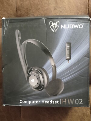 NUBWO HW02 USB Headset with Microphone Noise Cancelling &in-line Control 