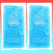 ICE PACK x 2 Reusable Gel Cold Cool Hot Heat Injury Compress Microwave/Freezer