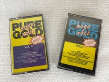 Lot of 2 VTG Rock N  Roll Cassette Tapes Pure Gold New and Sealed Vol. 8 and 11