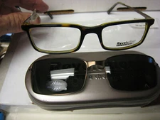 Revolution Eyeglass Frame W/ Magnet sun shade RMM 220 OLIV  54-20-140 w/case USD