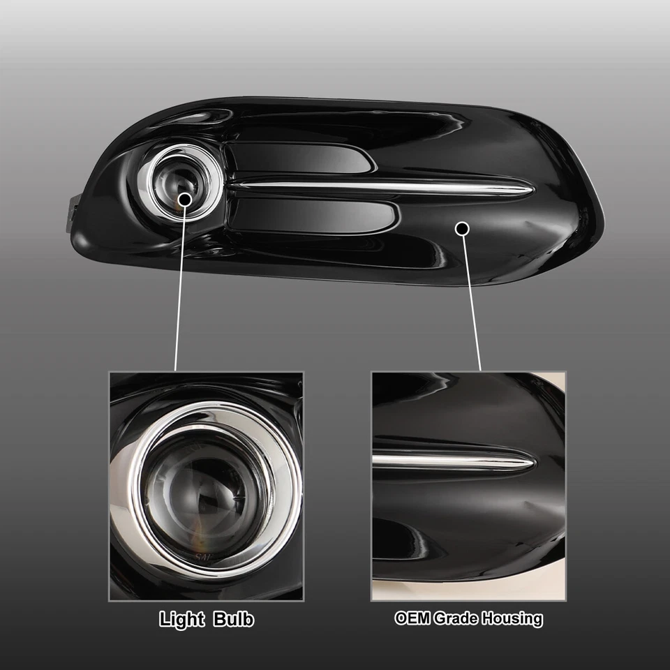 Fog Lights Driving Bumper Lamps W/Switch+Bulbs+Bezel Fit 2013-2016 Dodge Dart Foto 3 de 4