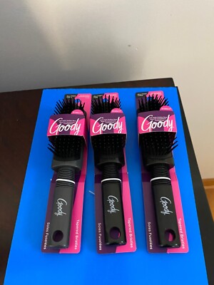BRAND NEW LOT OF 3 GOODY SO MINI STYLING RUBBER BASE BRUSHES-TAPERED BRISTLES