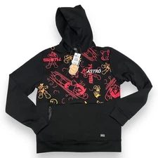Men's Large Lot 29 Astro Boy Black All Over Print Hoodie Unisex Graphic Design