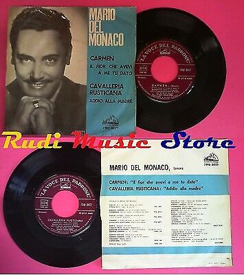 *LP 45 7'' MARIO DEL MONACO Carmen Il fior che vai a me du gabst no cd mc vhs