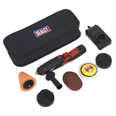 Sealey CP2812V Akku-Mini-Schleifer/Polierer-Kit Ø75 mm 12 V Lithium-Ionen