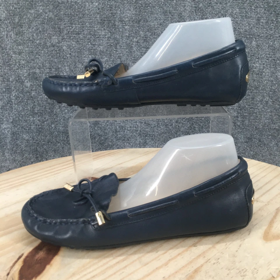 Michael Kors Zapatos Mujer 7 M Margarita Informal Sin Cordones Mocasines Planos Cuero Azul Foto 2 de 4