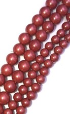 MAGNETIC HEMATITE STONE JEWELRY BEADS GLOSSY PUNCH PINK 4MM BEAD STRANDS P27
