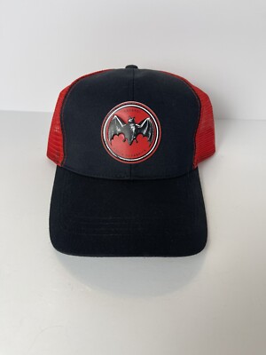 Bacardi Rum Hat Cap Mens Trucker Hat One Size Bacardi Whiskey Red And Black New