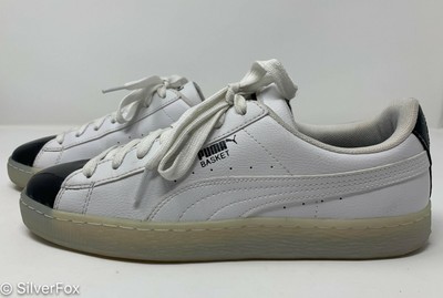 puma basket patent white