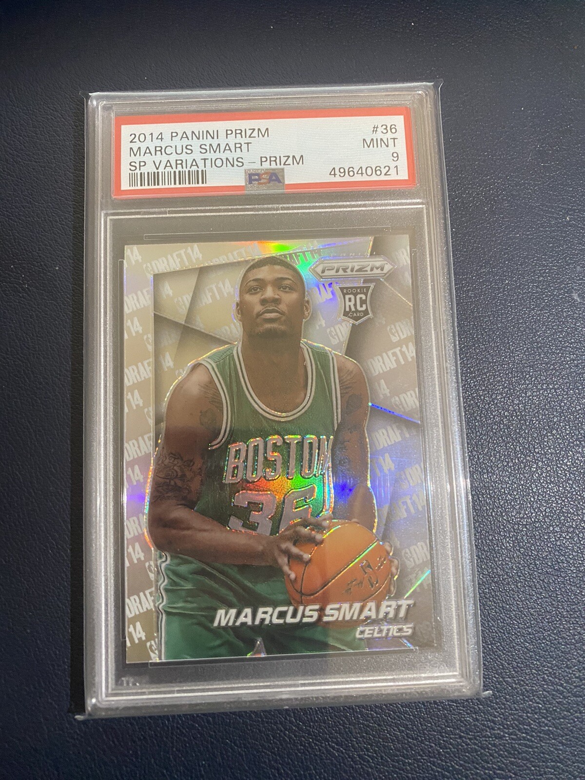 2014 Panini Prizm Marcus Smart SP Variation Prizm #36 PSA 9