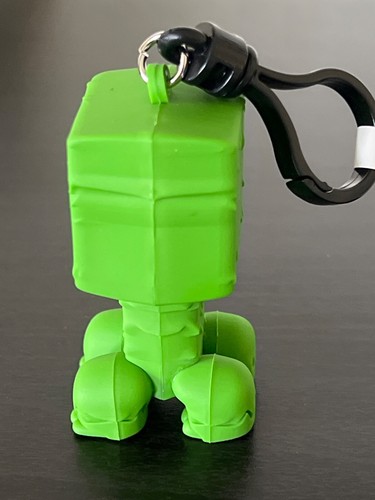 Minecraft Movie CREEPER Figural Rubber 3D Bag Backpack Clip Key Ring2.5" NEW - Picture 3 of 6
