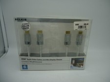 Belkin 2 Pack HDMI Audio Video Cables Connect Play imagine Silver Gold LD