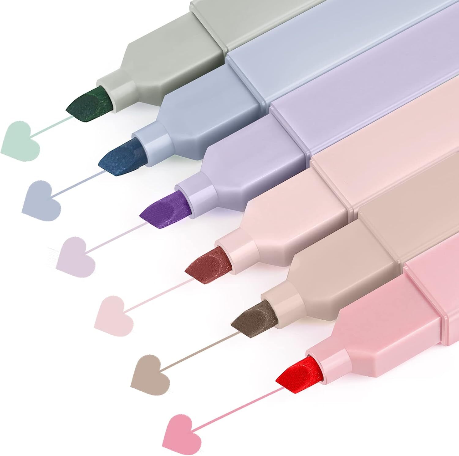 Aesthetic Cute Highlighters Assorted Colors, Bible 1 Count (Pack of 6), Happy-image