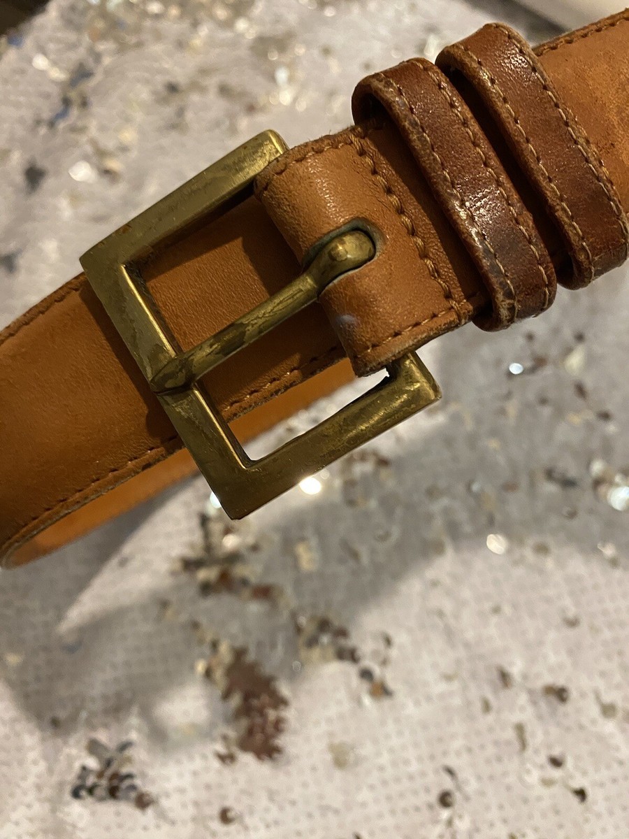 Coach Leather Belt British Tan Solid Brass Buckle Size 36  display picture 1
