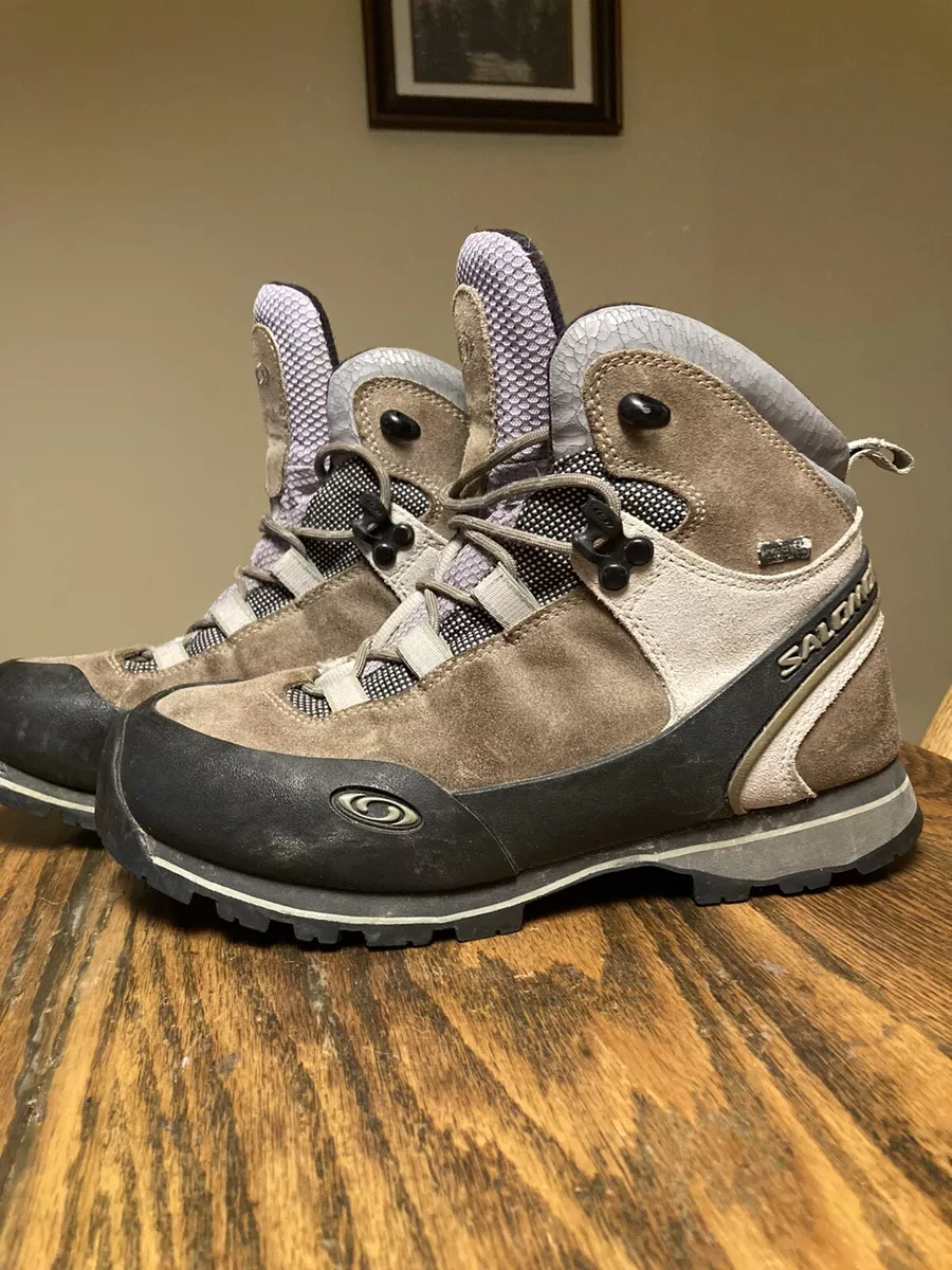 SALOMON GORE-TEX Women's Hiking Boots Size 7 1/2 Contagrip Soles #YS8 643001 EXC |