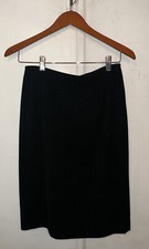 Black Pencil Skirt Women's Work Wear Business 6 Slit In Back