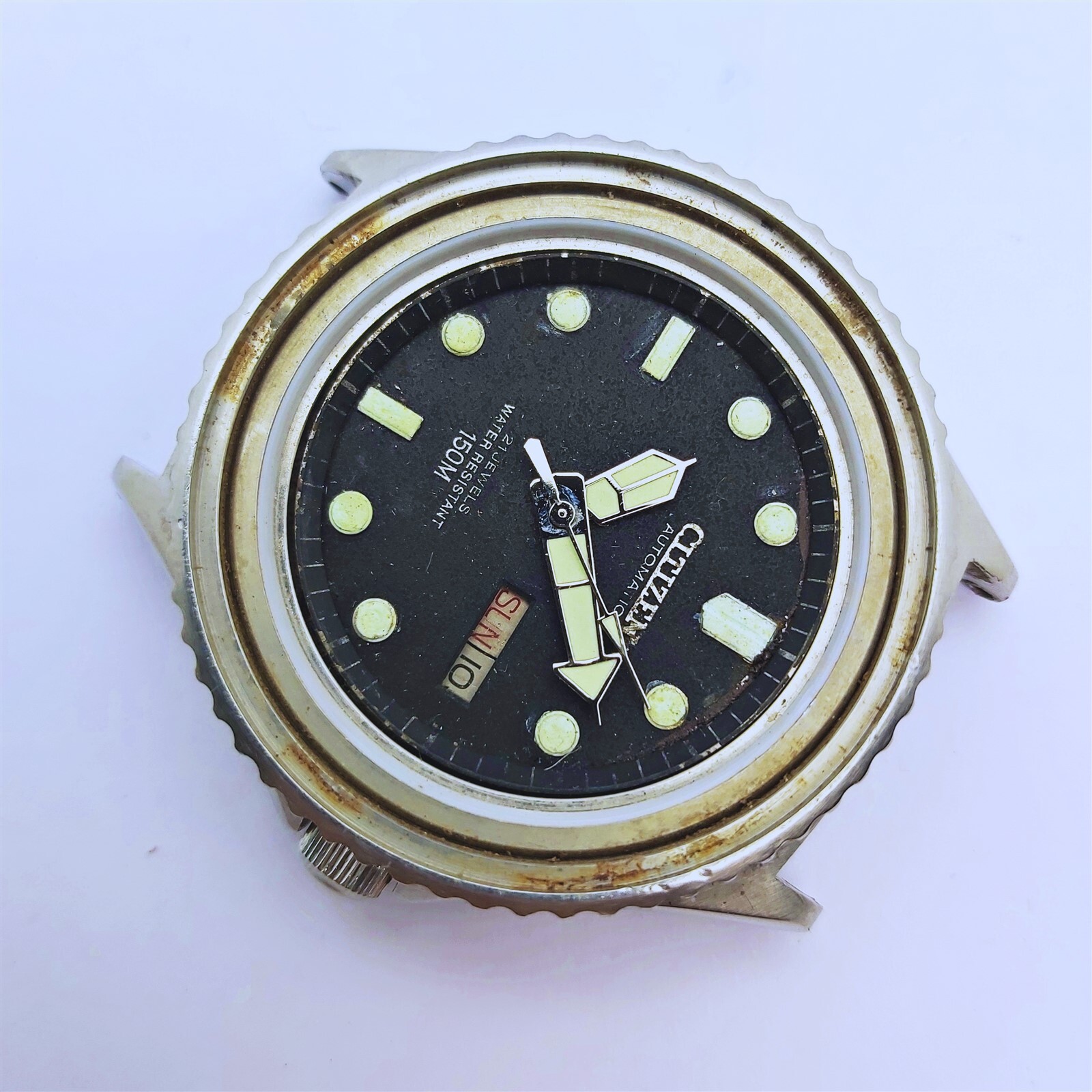 PROJECT FIX CITIZEN MENS 51-2273 SS AUTO DAY DATE 8100711 EU SHIP WATCH