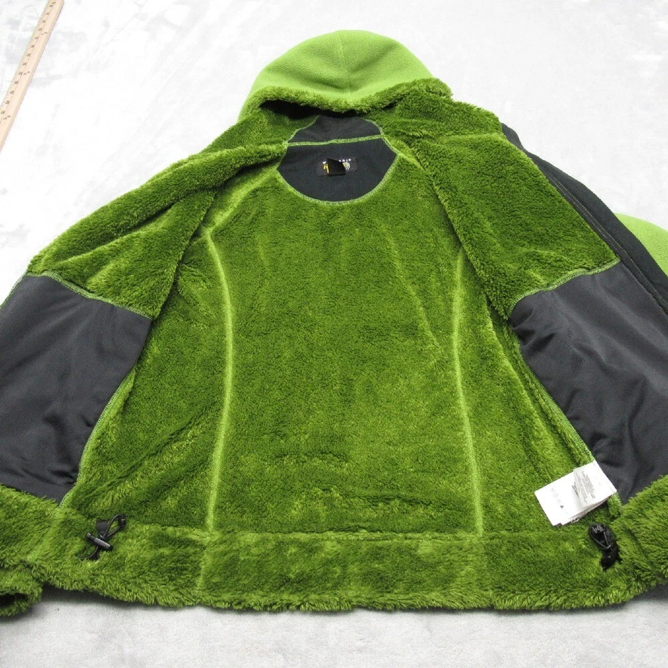 Jaqueta Mountain Hardwear Feminina Média Verde Lã Difusa Zíper Completo Tecnologia Caminhadas - Imagem 4 de 4