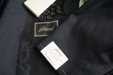 Brioni NM Colosseo CURRENT Navy Blue 100 Wool 2 Pc Suit Jacket Pants 44S NEW