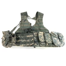 14 PIECE MOLLE ACU Tactical FLC Load Carrying Vest / Chest Rig Bundle NICE