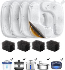 Cat Water Fountain Filters, 4 Pack Replacement  Pre-Filter Sponges Set