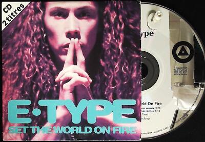 E-Type Set The World On Fire Cd Single Cardsleeve France French Pressing