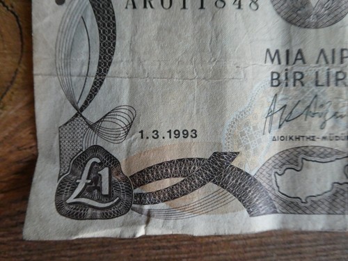 Billet 1 Pound CHYPRE 1993 - Picture 2 of 4