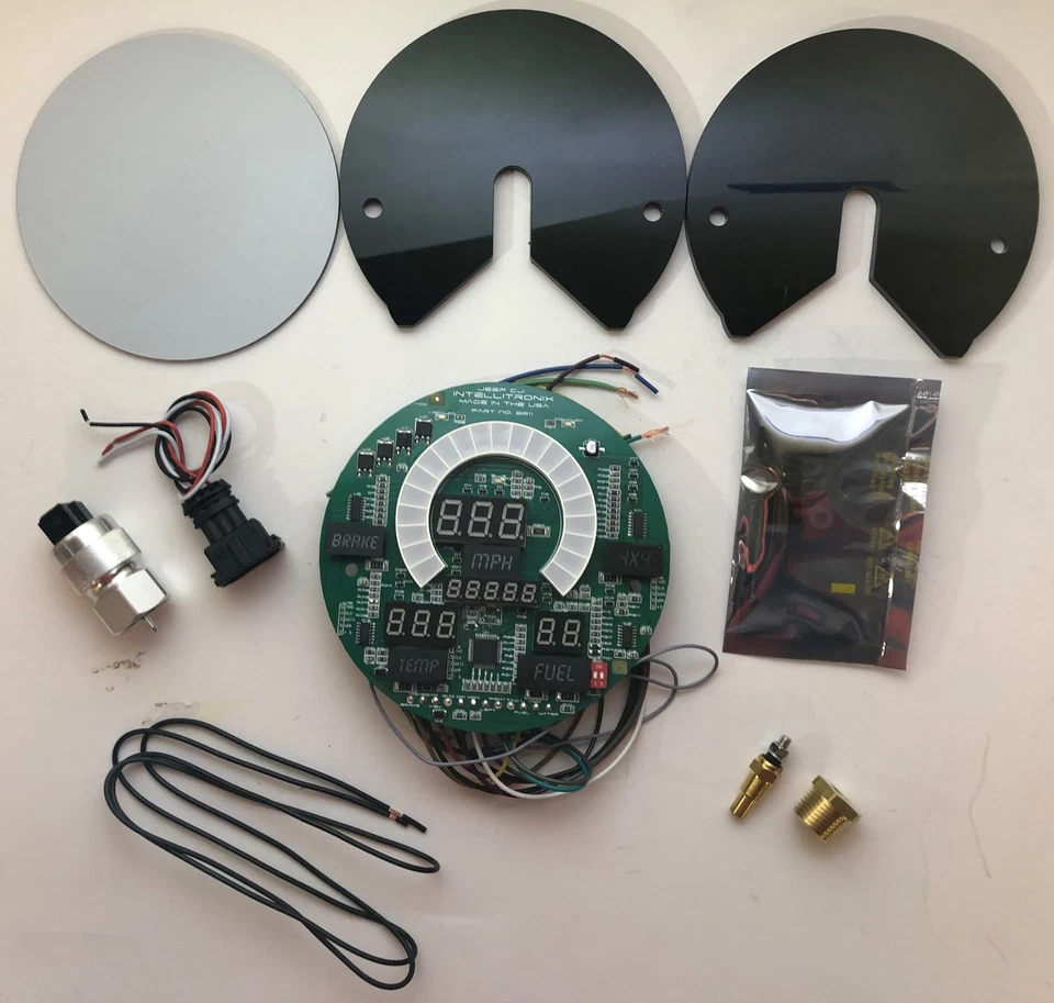 1955-1986 Jeep CJ Digital Dash Panel Blue LED Gauges Lifetime Warranty - Image 2 of 4