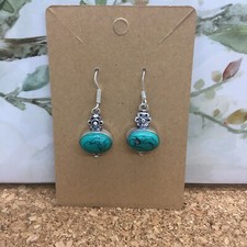 Turquoise Gemstone 925 Silver Plated Handmade Dangle Earring Set 6 GM 3404