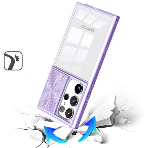 For Galaxy S25 Ultra/S25+/S25 Phone Case Transparent Case W/Camera Privacy Cover - Picture 28 of 35