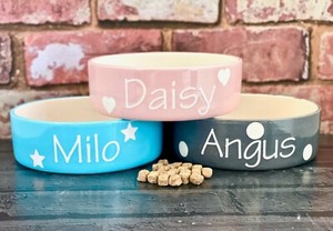 personalised puppy bowls