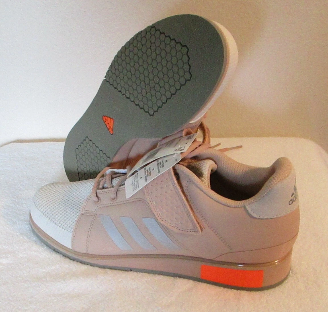 Adidas Power Perfect III Mens Weightlifting Shoes 12.5 Chalk Pearl/Ash $130 | eBay