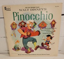 Walt Disney's PINOCCHIO Movie Soundtrack (1959) - 12" Vinyl Record LP