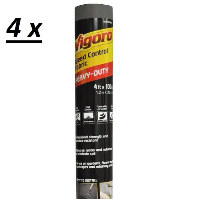 Vigoro Landscape Fabric Heavyduty Polyester Weed Barrier 4 Ft. W X 100