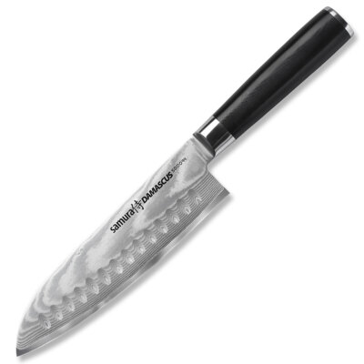 Samura Damascus Santoku Knife, 18 cm Klinge, G-10 Griff, 67-lagiger Damaststahl